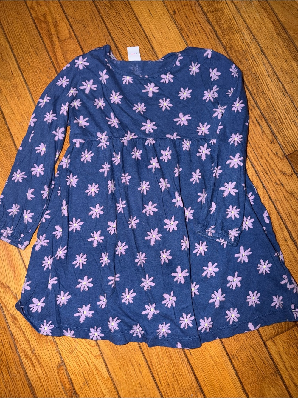 Old Navy Navy and Pink Floral Long Sleeve Dress